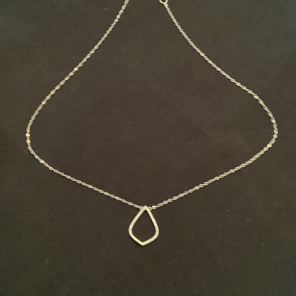 Delicate Silver Teardrop crystal Pendant Necklace - Women Jewelry